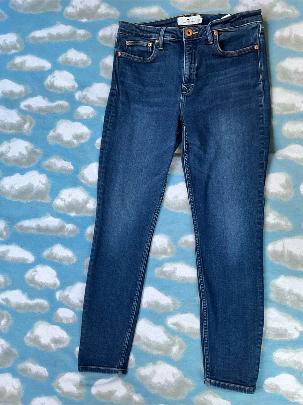 Vineyard Vines Women's Blue Denim Skinny Jeans Size 30 Made in USA